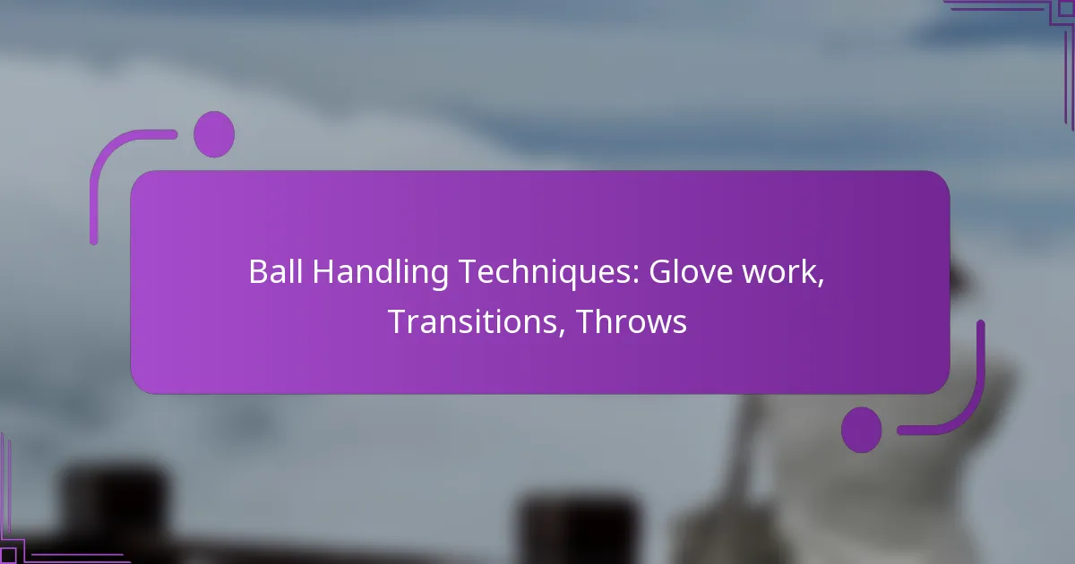 Ball Handling Techniques: Glove work, Transitions, Throws
