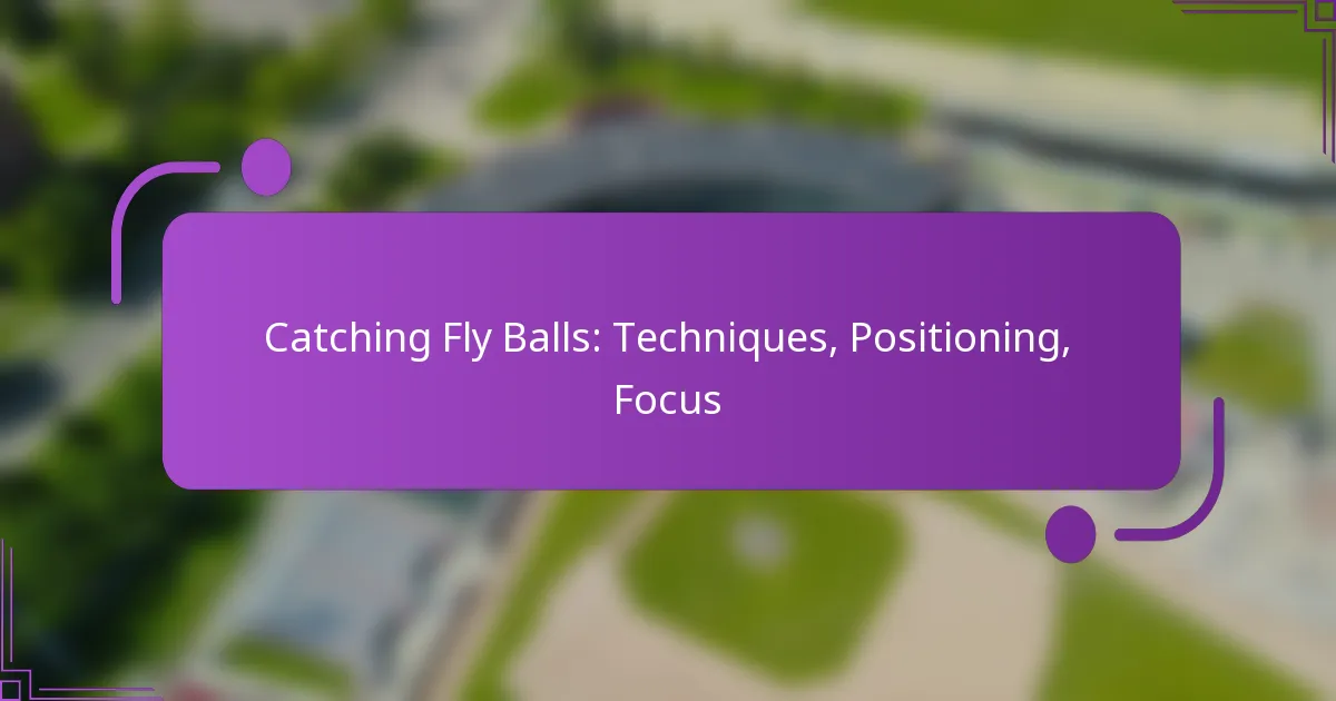 Catching Fly Balls: Techniques, Positioning, Focus