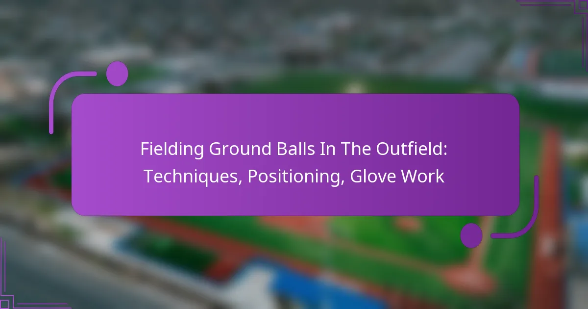 Fielding Ground Balls In The Outfield: Techniques, Positioning, Glove Work