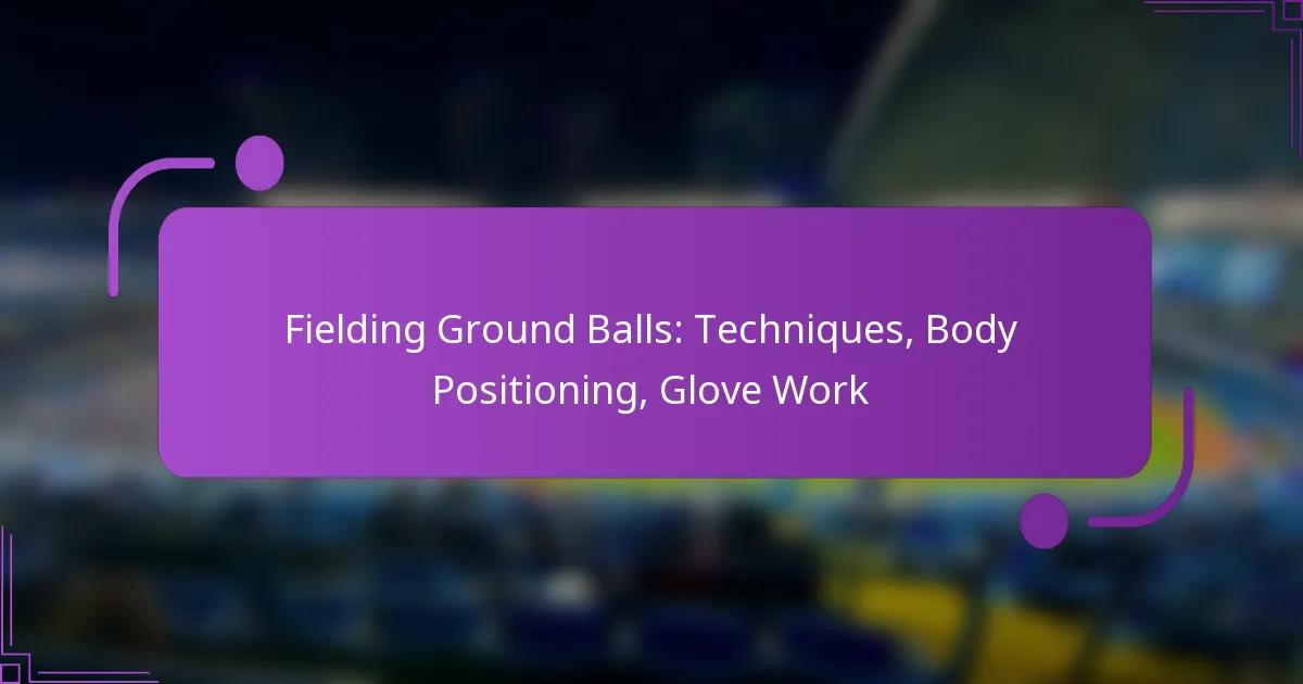 Fielding Ground Balls: Techniques, Body Positioning, Glove Work