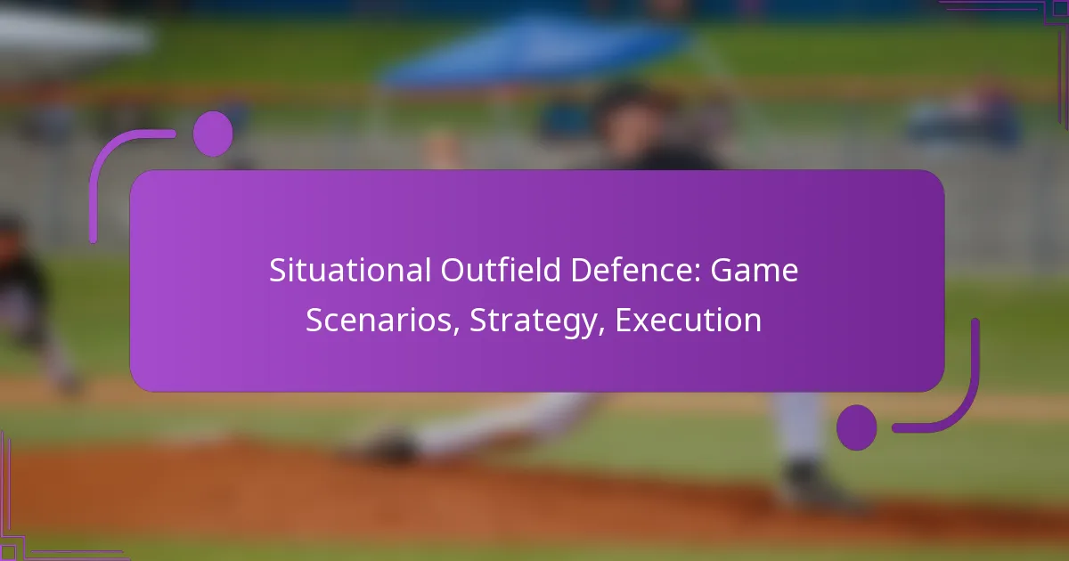 Situational Outfield Defence: Game Scenarios, Strategy, Execution