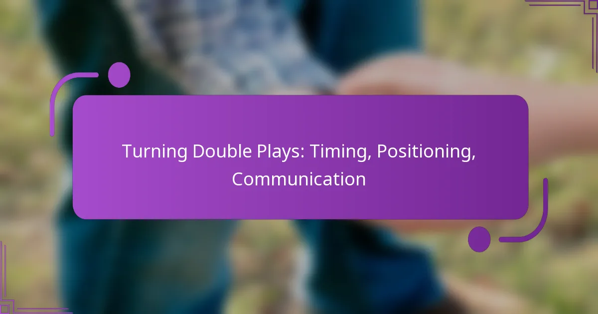 Turning Double Plays: Timing, Positioning, Communication