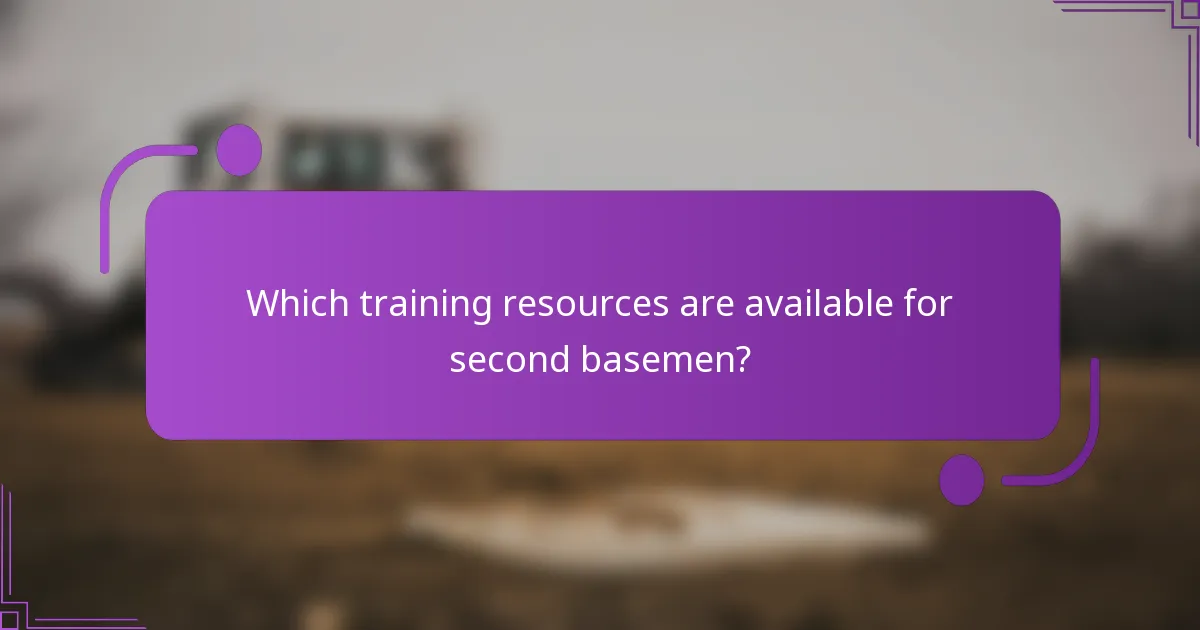 Which training resources are available for second basemen?